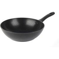 Salter Geo Hex Non-Stick Forged Aluminium Stir Fry Pan, 28cm Black