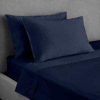 Dorma Egyptian Cotton 400 Thread Count Percale Continental Pillowcase Dark Blue