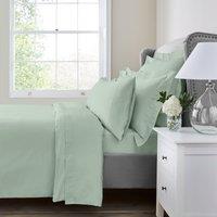 Dorma Egyptian Cotton 400 Thread Count Percale Flat Sheet Light Green