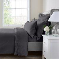 Dorma Egyptian Cotton 400 Thread Count Percale Flat Sheet Dark Grey