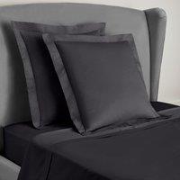 Dorma Egyptian Cotton 400 Thread Count Percale Continental Pillowcase Dark Grey