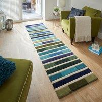 Piano Stripe Wool Runner Piano Stripe Green