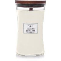 Woodwick White Tea & Jasmine Large Hourglass Candle White