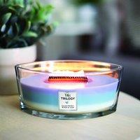 Woodwick Calming Retreat Ellipse Trilogy Candle Blue