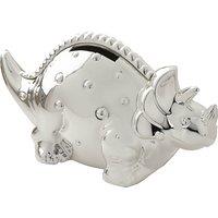 Bambino Silver Plated Dinosaur Money Box