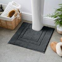 Luxury Cotton Pedestal Mat Dark Grey