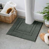 Luxury Cotton Pedestal Mat Dark Green