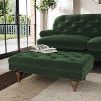 Warwick Footstool Cosy Velvet Bottle Green