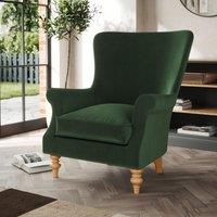 Charlbury Occasional Armchair Cosy Velvet Bottle Green