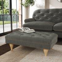 Warwick Footstool Cosy Velvet Grey