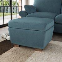 Arundel Storage Footstool Cosy Velvet Pacific