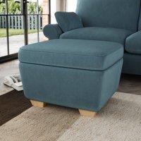 Arundel Storage Footstool Cosy Velvet Pacific