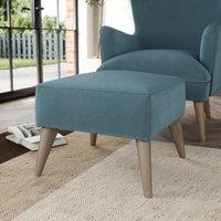 Marlow Footstool Cosy Velvet Pacific