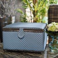 Blue Tiny Dots Extra Large Sewing Basket