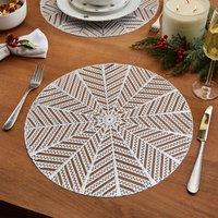 Set of 2 Metallic Star Placemats