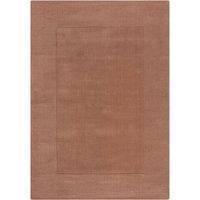 Boston Wool Border Rug Brown