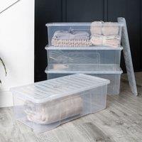 Wham Crystal Set of 4 Boxes & Lids, 62L Clear