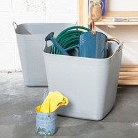 Wham Flexi-Store Set of 2 Grey Tubs