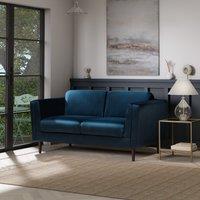 Anton Opulent Velvet 2 Seater Sofa Navy Blue
