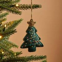 Beaded Multicoloured Tree Decoration