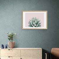 East End Prints Blush Succulent Print Pink