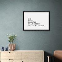 East End Prints You Were Working as a Waitress Print