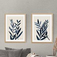 Set of 2 East End Prints Blue Plant Prints