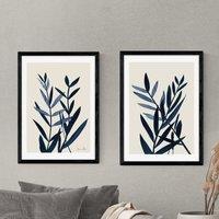 Set of 2 East End Prints Blue Plant Prints