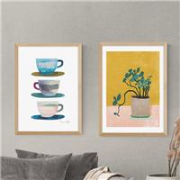 Set of 2 East End Prints Cups & Plant Prints