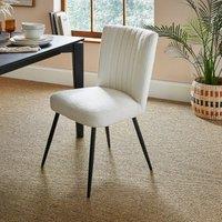 Taylor Dining Chair, Ivory Boucle