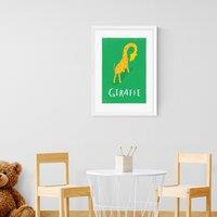 East End Prints Giraffe Text Print