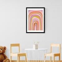 East End Prints Funky Rainbow Arches Print Pink