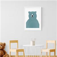East End Prints Blue Bear Print