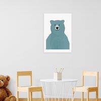 East End Prints Blue Bear Print