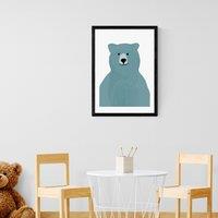 East End Prints Blue Bear Print