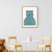 East End Prints Blue Bear Print