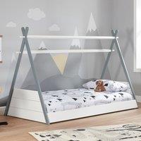 Teepee Bed White & Grey Single White/Grey