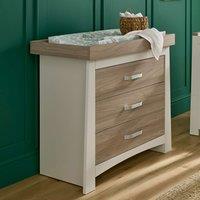 CuddleCo Ada 3 Drawer Dresser Changer, White Ash