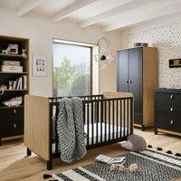 CuddleCo Rafi 4 Piece Nursery Furniture Set Black