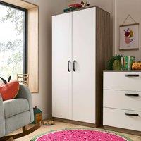 CuddleCo Enzo 2 Door Wardrobe, Oak & White