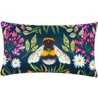 Wylder Nature House Of Bloom Zinnia Bee Outdoor Boudoir Cushion