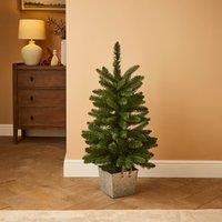 3ft Tall Fraser Fir Christmas Tree with Metal Pot