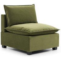 Moda Velvet Modular Armless Chair Moda Velvet Olive