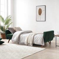 Bobby Velvet 3 Seater Sofa Bed Green