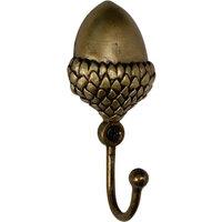 Acorn Hook Pair Antique Brass
