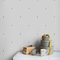 Bees Wallpaper Grey/White/Black