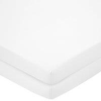 Pack of 2 Pure Cotton Toddler Fitted Sheets White