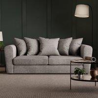 Blake Curved Arm Chunky Chenille 3 Seater Sofa Beige