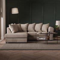 Blake Curved Arm Chunky Chenille Corner Chaise Sofa