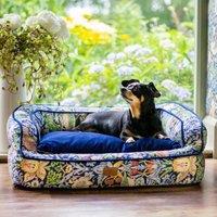 Morris & Co Strawberry Thief Sofa Dog Bed Red